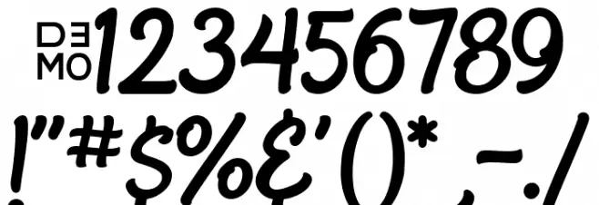 Gellosia_Demo Font OTHER CHARS