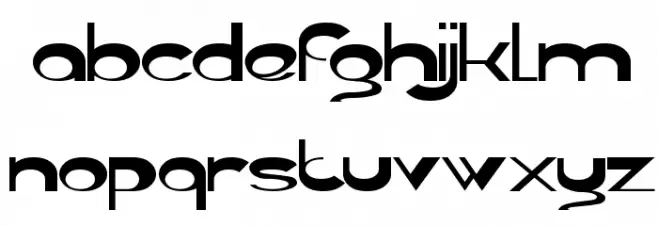 Gelombang radio फ़ॉन्ट लोअरकेस