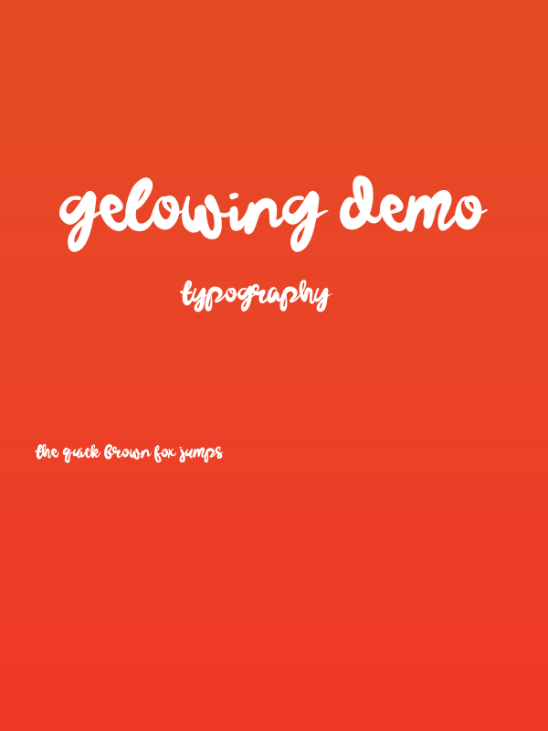 Gelowing Demo Poster