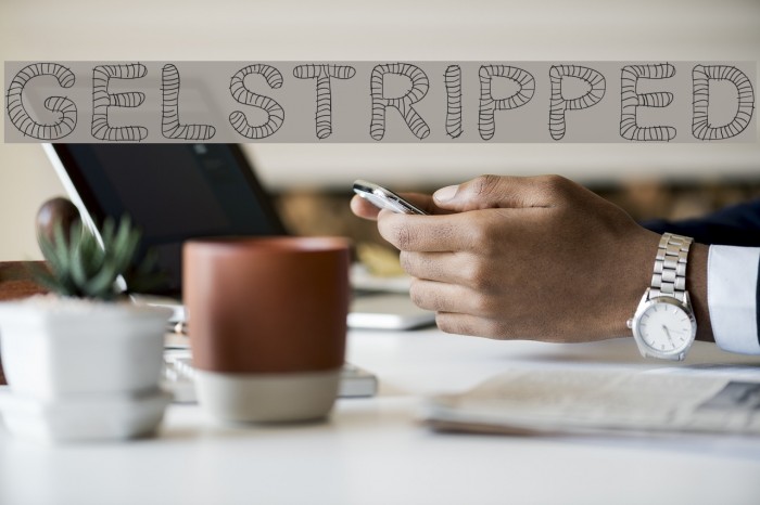 Gelstripped Font examples