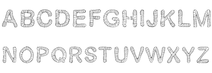 Gelstripped Font LOWERCASE