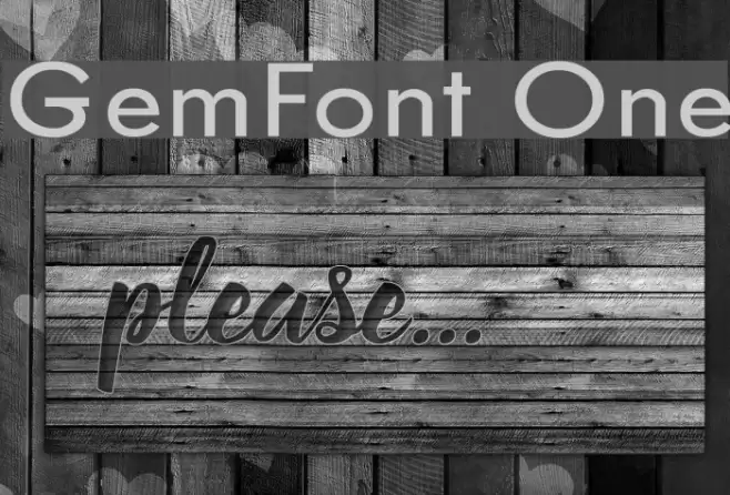 GemFont One Font examples