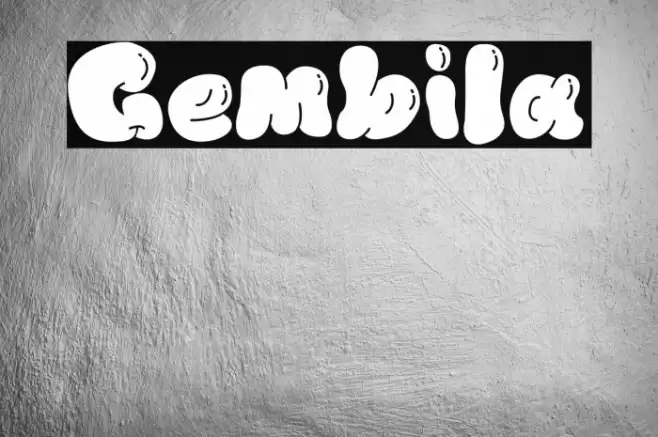 Gembila 字体 examples