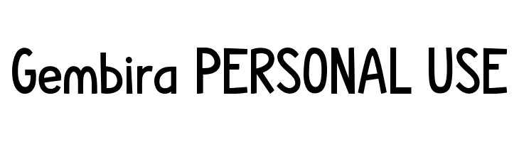Gembira PERSONAL USE  font caratteri gratis