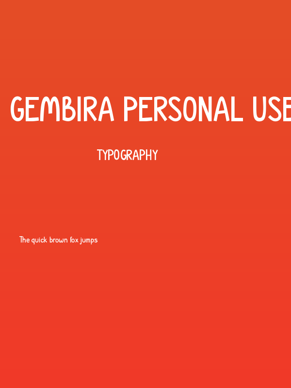 Gembira PERSONAL USE Poster