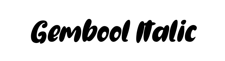 Gembool Italic फ़ॉन्ट