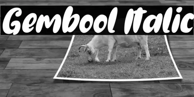 Gembool Italic फ़ॉन्ट examples