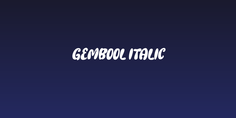 Gembool Italic Social Header