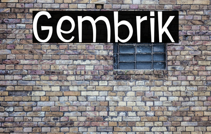 Gembrik Font examples