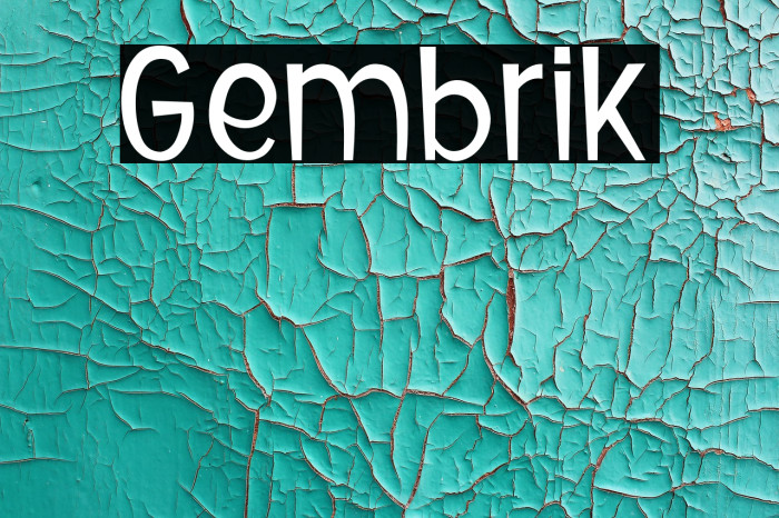 Gembrik Font examples