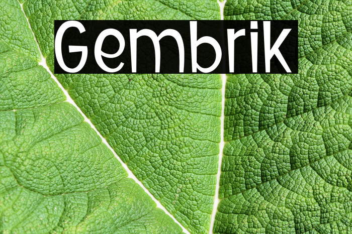 Gembrik Font examples