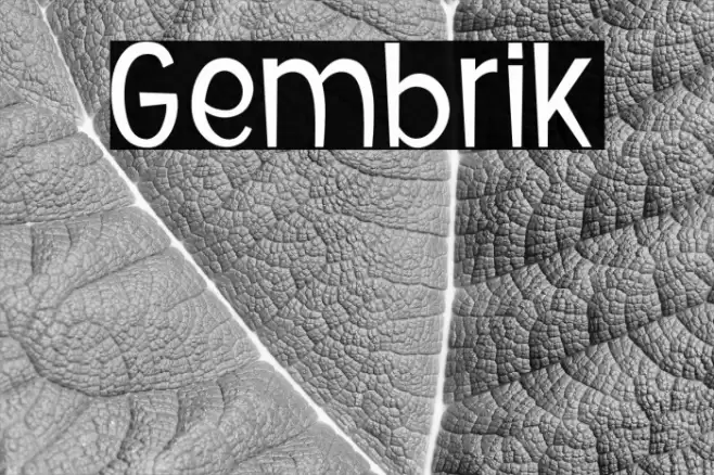 Gembrik फ़ॉन्ट examples