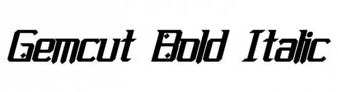 Gemcut Bold Italic  Frei Schriftart Herunterladen