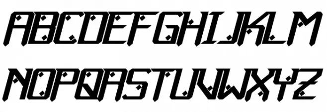 Gemcut Bold Italic Caratteri MAIUSCOLE
