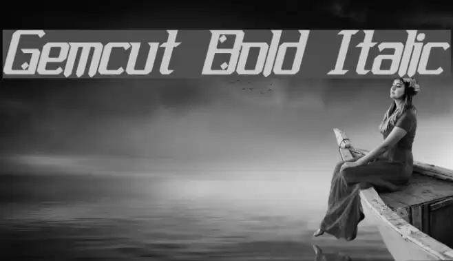 Gemcut Bold Italic Font examples