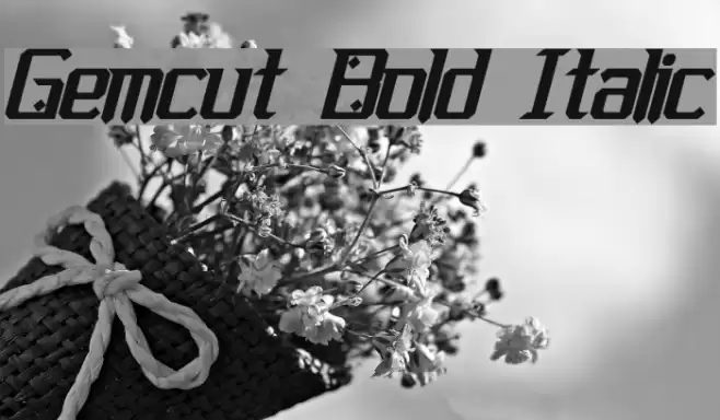 Gemcut Bold Italic Font examples