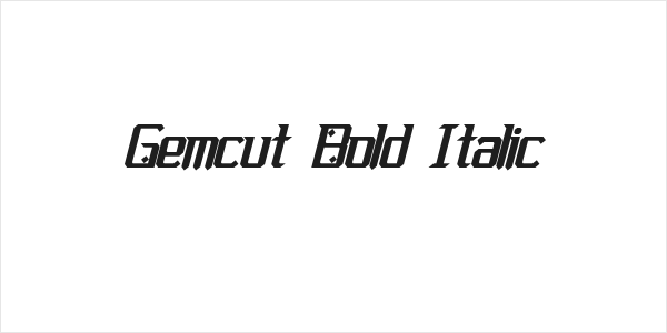 Gemcut Bold Italic Logo