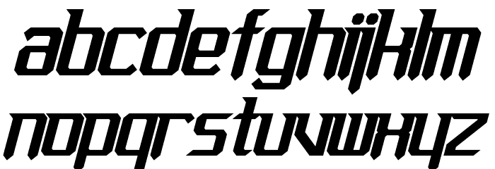 Gemcut Bold Italic Font LOWERCASE