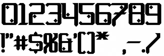 Gemcut Bold Font OTHER CHARS
