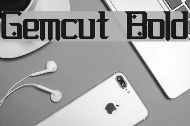 Gemcut Bold Font examples