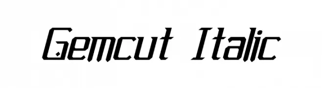 Gemcut Italic  フリーフォントのダウンロード