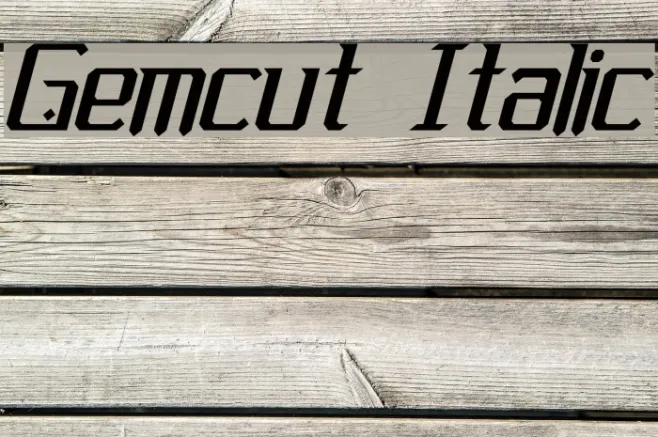 Gemcut Italic Example 1