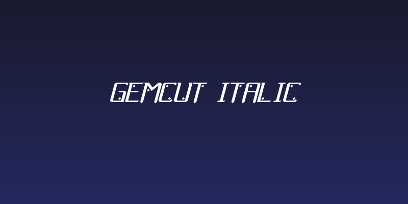 Gemcut Italic Social Header