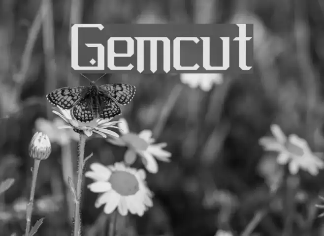 Gemcut Font examples