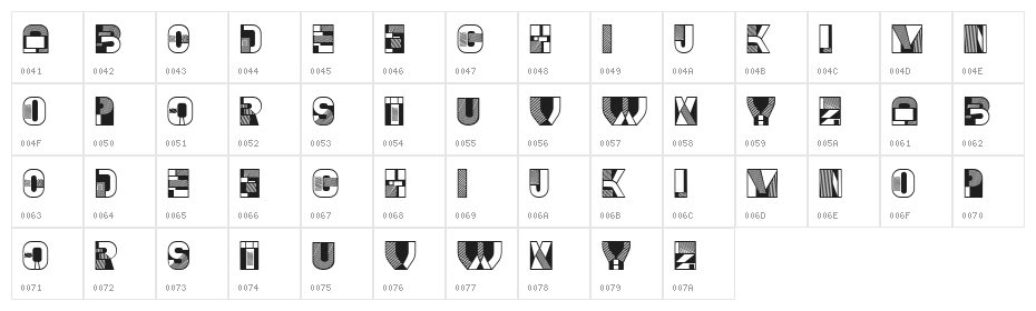 Gemeenskap Regular Character Map
