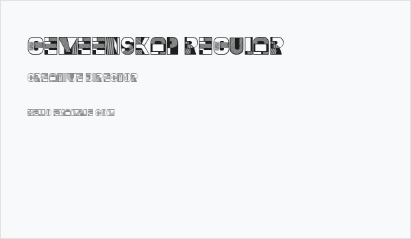 Gemeenskap Regular Business Card