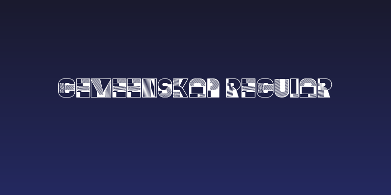 Gemeenskap Regular Social Header