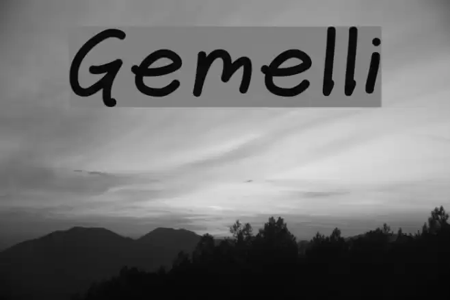 Gemelli Font examples