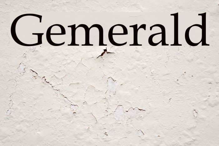 Gemerald Font examples