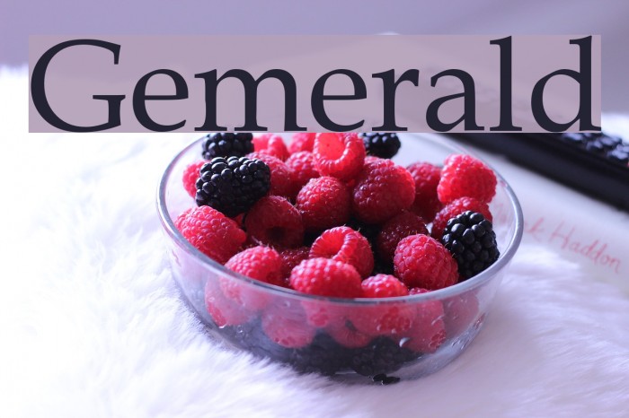 Gemerald Font examples