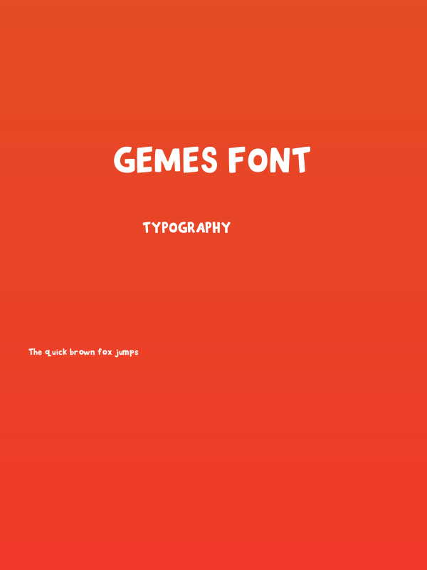 Gemes Font Poster
