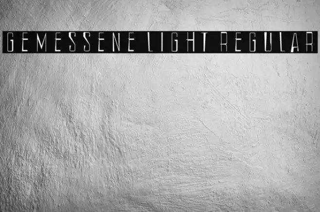 Gemessene Light Regular Font examples