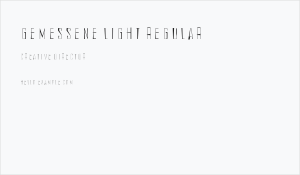 Gemessene Light Regular Business Card