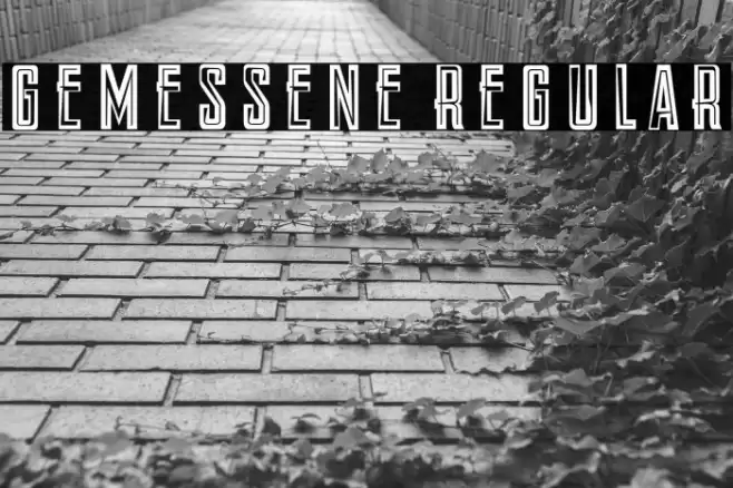 Gemessene Regular Font examples