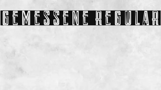 Gemessene Regular Font examples