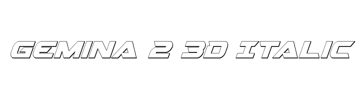 Gemina 2 3D Italic  font caratteri gratis