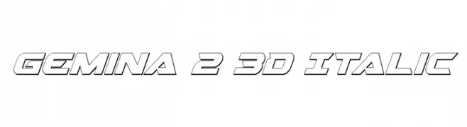 Gemina 2 3D Italic  Descarca Fonturi Gratis