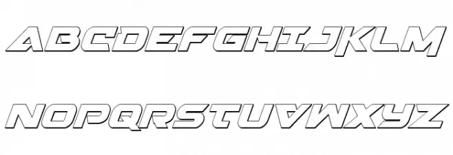 Gemina 2 3D Italic Fonte MAIÚSCULAS