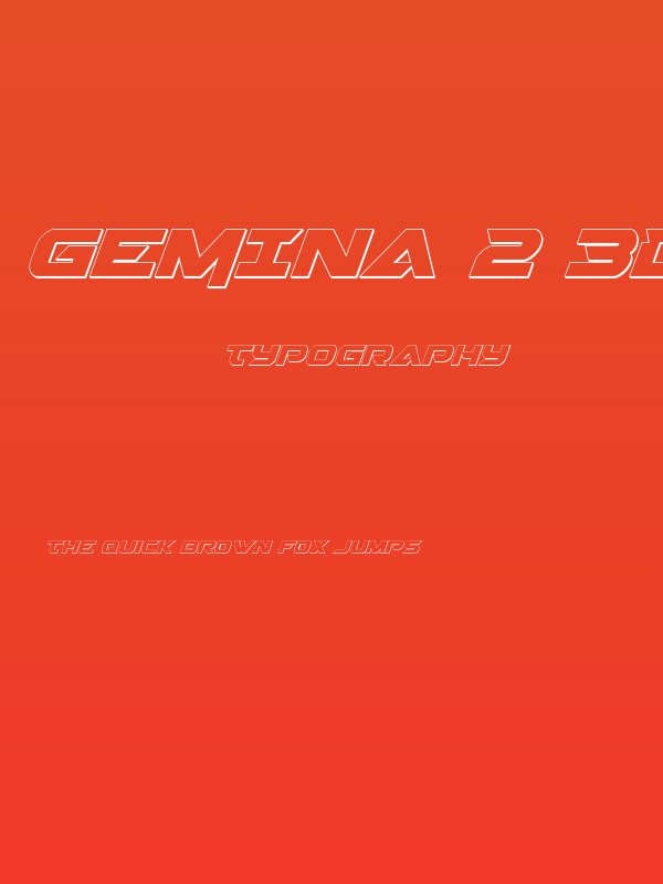 Gemina 2 3D Italic Poster