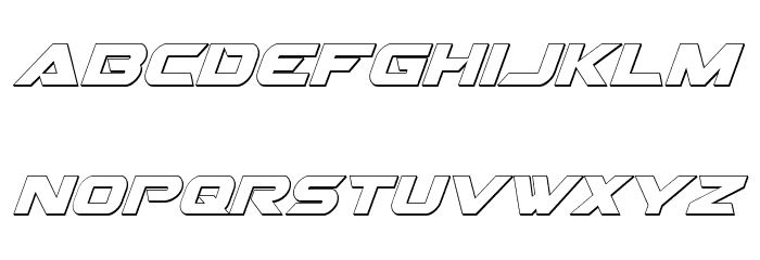 Gemina 2 3D Italic Font LOWERCASE