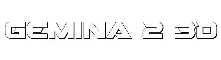 Gemina 2 3D  les polices de caractères gratuit tlcharger