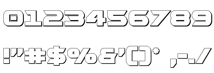 Gemina 2 3D Font OTHER CHARS