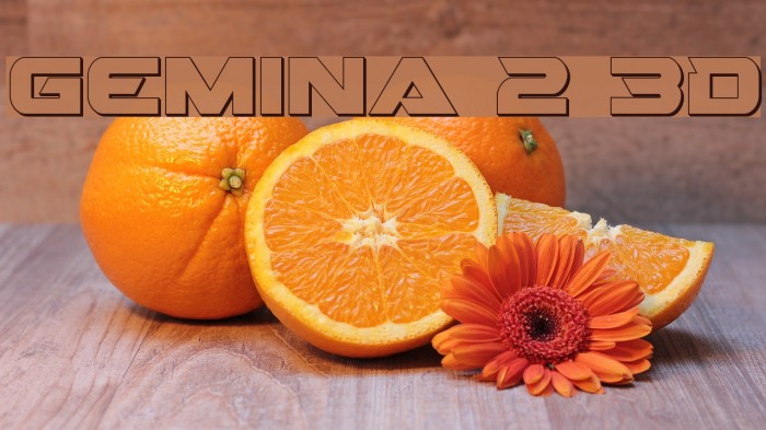 Gemina 2 3D Font examples