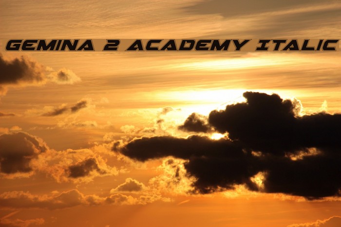 Gemina 2 Academy Italic Font examples