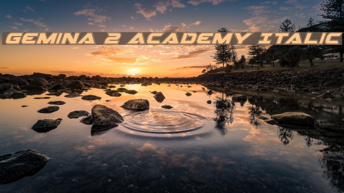Gemina 2 Academy Italic Font examples