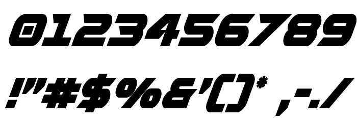 Gemina 2 Condensed Italic Font OTHER CHARS